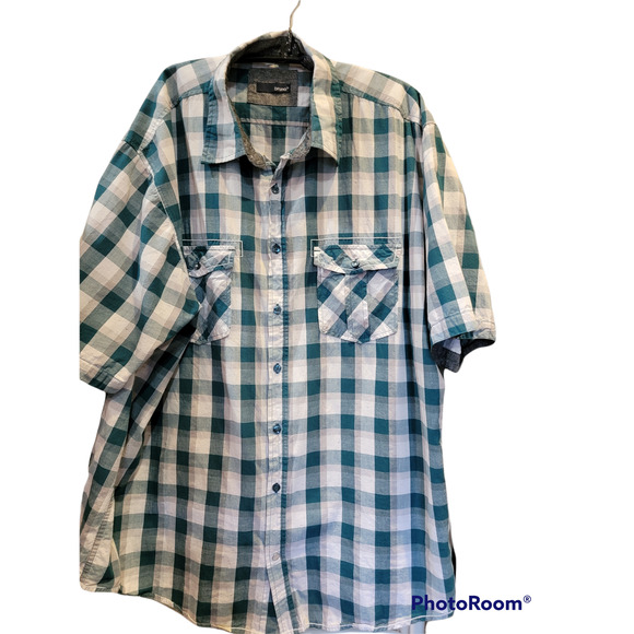 Bruno Other - Bruno Shirt Mens 2XL Button Down Short Sleeve Plaid 2 Front Pocket